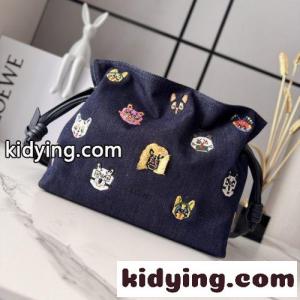 loewe コピー x Louis Wain ロエベ コピー フラメンコ クラッチ スーパーコピー デニムkid26TbqWHn
