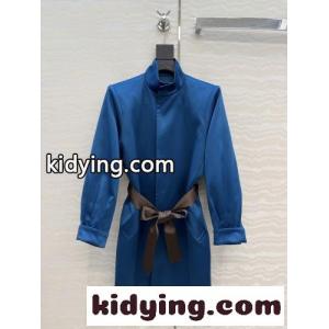 ベルテッド スタンドカラーコート イヴ・サンローラン ブランド コピー ジャケット コピー ブルーkid26rO5f8r