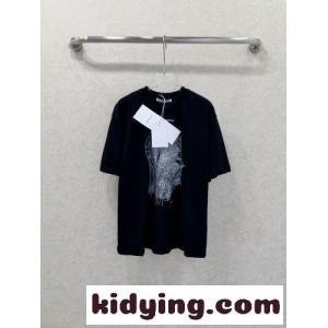 コットン プリント 半袖Tシャツ アレキサンダーワング Tシャツ 偽物 ブラックkid26yCOLnC