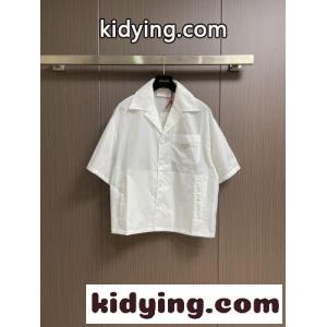 人気 洗練された Re-Nylon 半袖シャツ プラダ スーパーコピー シャツ 偽物 ホワイトkid26LDiyKn