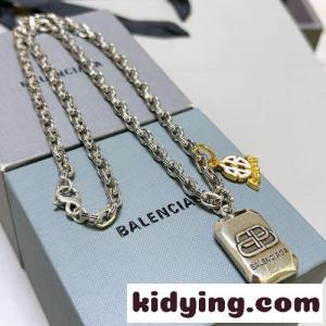 BBロゴ ドッグタグ ペンダントネックレス バレンシアガ ブランド コピー ネックレス 偽物 ユニセックスkid26e4PHDC