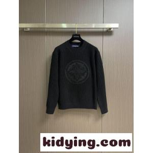 シンプル 上品 クルーネック プルオーバー ルイ・ヴィトン セーター コピー ブラックkid26ziy4ze