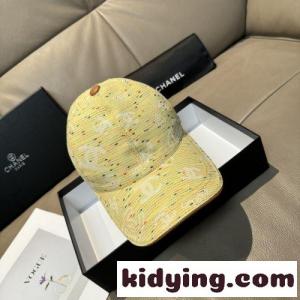 CCロゴ ツイード ベースボールキャップ シャネル ブランド コピー キャップ コピー イエローkid26LrG9Xf