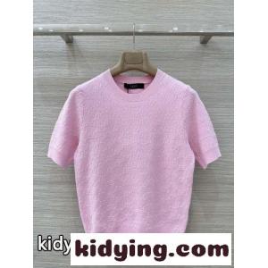 上品 エレガント GG クルーネック 半袖ニット グッチ コピーブランド ニット コピー ピンクkid26yG5TXj