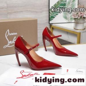 パテントレザー ピンヒール ストラップパンプス クリスチャン・ルブタン パンプス 偽物 レッドkid268vKHje