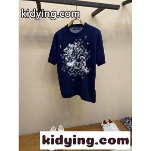 ショートスリーブ ジャカード クルーネック ルイ・ヴィトン Tシャツ コピーkid26yCGrCa