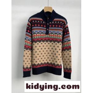 ノルディック柄 ハーフボタン ヘンリーネック ニット ラルフローレン セーター 偽物kid26qeKHDe