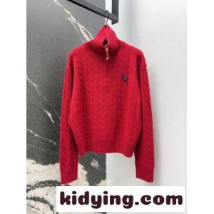 大人可愛い ハーフジップ ケーブルニット ラルフローレン セーター 偽物 レッドkid26eGLfWD