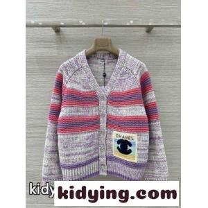 マルチボーダー ウール Vネック カーディガン シャネル スーパーコピー ニット コピーkid26f0Dy0j
