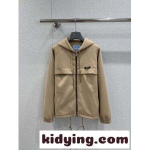 フリース フーディージャケット プラダ コピーブランド ジャケット コピー ベージュkid26KvODiq