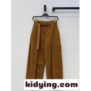 洗練された ベルテッド コーデュロイパンツ ロエベ コピーブランド パンツ コピー ブラウンkid26zGbyOD