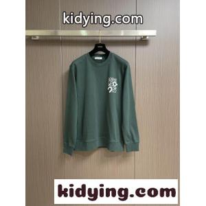 カジュアル ロゴ スウェットシャツ ロエベ スーパーコピー Tシャツ 偽物 クルーネック グリーンkid26LXf8ny