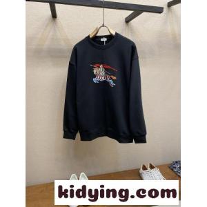 EKD​ コットン スウェットシャツ バーバリー ブランド コピー Tシャツ 偽物 クルーネック ブラックkid26zyi0Pf