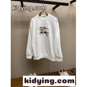 EKD​ コットン スウェットシャツ バーバリー ブランド コピー Tシャツ 偽物 クルーネック ホワイトkid26uSv8Xb