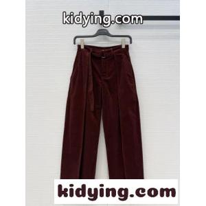 洗練された ベルテッド コーデュロイパンツ ロエベ コピーブランド パンツ コピー ボルドーkid26KDiiGj