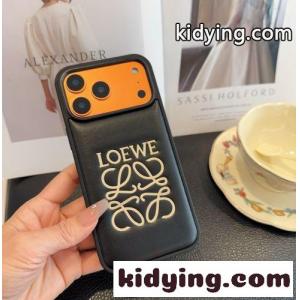ロエベ コピー アイフォンケース 偽物 アナグラム レザー iPhoneケース iPhone17kid26SbKb4j