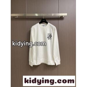 カジュアル ロゴ スウェットシャツ ロエベ コピー Tシャツ 偽物 クルーネック ホワイトkid26zGzaeu