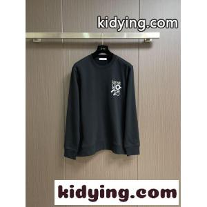 カジュアル ロゴ スウェットシャツ ロエベ スーパーコピー Tシャツ 偽物 クルーネック ブラックkid26LLLz4j