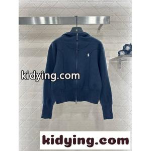 上品 カジュアル ダブルジップ ニットパーカー ラルフローレン ニット 偽物 ネイビーkid26P11fCi