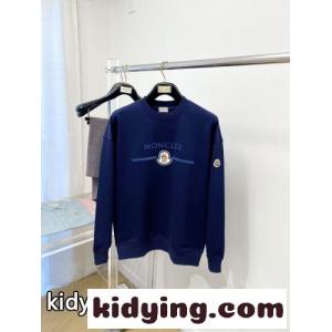 カジュアル 定番 モンクレール コピーブランド Tシャツ 偽物 コットン スウェットシャツ ブルーkid2611f8va