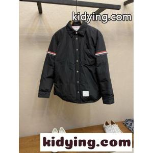 RWBストライプ ダウンシャツジャケット トムブラウン コピー ダウンジャケット 偽物 ブラックkid26WPTHfu