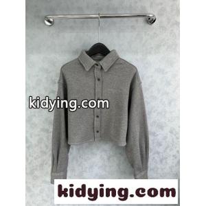 クロップド コットン シャツジャケット アレキサンダーワング シャツ コピー グレーkid26ue0bmu