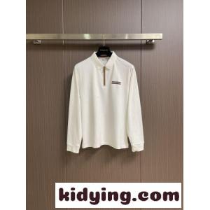 エルメネジルド・ゼニア Tシャツ 偽物 大人 洗練された ハーフジップ 長袖ポロシャツ ホワイトkid26nObumy