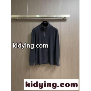大人 洗練された ハーフジップトップス エルメネジルド・ゼニア Tシャツ 偽物 ブラックkid269veK5j
