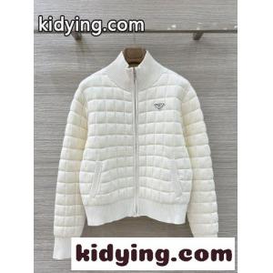キルティング ジップアップ ブルゾン プラダ スーパーコピー ジャケット コピー ホワイトkid26iqmGbu