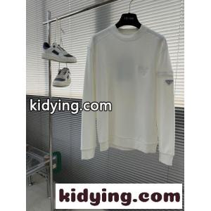 シンプル カジュアル スウェットシャツ プラダ ブランド コピー Tシャツ 偽物 ホワイトkid26bq8Pna