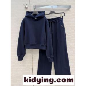 コットン フーディ＆パンツ セットアップ エルメス コピー スーパーコピー ネイビーkid265XTbai