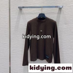 シンプル 着回し カットソー ルイ・ヴィトン Tシャツ 偽物 コットンブレンド ブラウンkid26Da8T5v