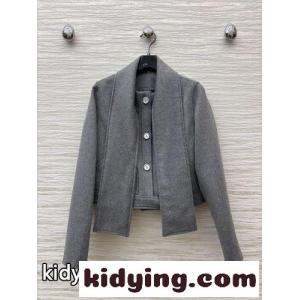 スカーフカラー ジャケット ルイ・ヴィトン スーパーコピー ウールブレンドkid264b41Hb