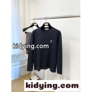 シンプル 合わせやすい モンクレール ブランド コピー Tシャツ 偽物 クルーネック 長袖Tシャツ ダークグレーkid26e81DSj