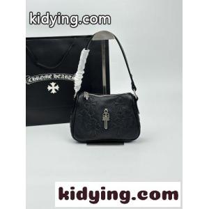 スタイリッシュ レザー ショルダーバッグ クロムハーツ ブランド コピー バッグ コピー ブラックkid26fW15fC