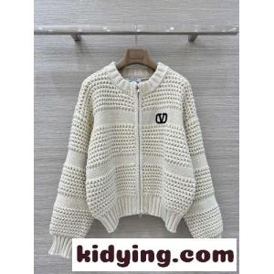 ウール＆カシミヤ Vロゴ カーディガン ヴァレンティノ コピー ニット コピー クルーネック アイボリーkid26jiaeqi