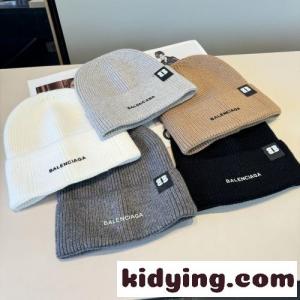 シンプル リブ編み ニットキャップ バレンシアガ スーパーコピー キャップ 偽物 ロゴ入りkid269viGje
