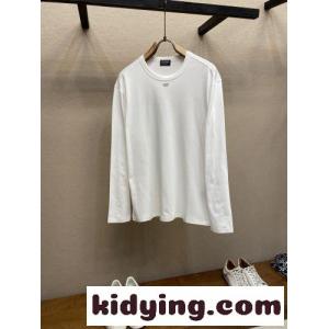 シンプル 合わせやすい コットン 長袖Tシャツ エルメネジルド・ゼニア Tシャツ 偽物 ホワイトkid26bOLHne