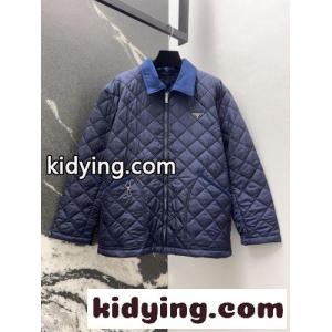 クラシック トライアングルロゴ キルティングジャケット プラダ スーパーコピー ジャケット 偽物 ネイビーkid26PL9Xzm
