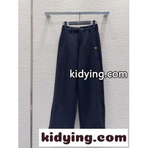 秋冬 カジュアル ラシャパンツ プラダ ブランド コピー パンツ 偽物 ロゴ入り ロングパンツkid26zGjSfC