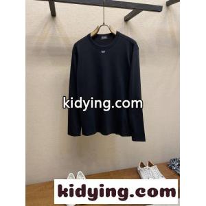 シンプル 合わせやすい コットン 長袖Tシャツ エルメネジルド・ゼニア Tシャツ 偽物 ブラックkid26rKDaCq