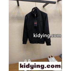 シンプル カジュアル ジップアップ ブルゾン エルメネジルド・ゼニア ジャケット 偽物 ブラックkid26bWjO1f