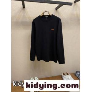 シンプル 上品 クルーネック ニット エルメネジルド・ゼニア セーター 偽物 ブラックkid26SPDi0r