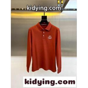 モンクレール スーパーコピー Tシャツ 偽物 上品 カジュアル 長袖 ポロシャツ テラコッタkid26951P9D