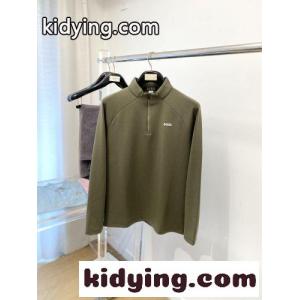 シンプル 洗練された ヒューゴ・ボス Tシャツ 偽物 胸ロゴ ハーフジップ 長袖Tシャツ グリーンkid26vKn4LD