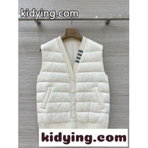 ニット＆ダウン Vネックベスト トムブラウン ブランド コピー ジャケット 偽物 ホワイトkid26S59jme