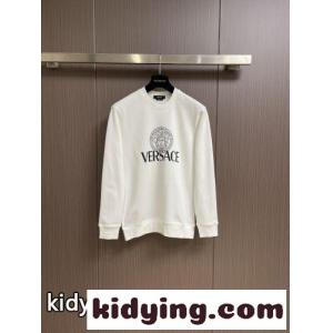 定番 ロゴ入り クルーネック スウェットシャツ ヴェルサーチ コピー Tシャツ 偽物 ホワイトkid260zm89v