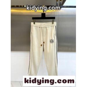 アナグラム サイドライン スウェットパンツ ロエベ コピーブランド パンツ 偽物 裏起毛 ベージュkid26mmSn4D