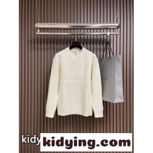 シンプル 上品 クルーネック プルオーバー ロエベ コピーブランド セーター 偽物 ベージュkid26LLPj8b