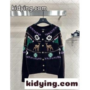 ココネージュ シャネル ブランド コピー ニット コピー クルーネック カシミヤ カーディガン ブラックkid26zemqSv